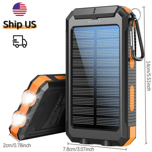 Outdoor Power Non-Stop: 10000mAh Solar Power Bank | QC3.0 Fast Charge, Bright Flashlight & Waterproof Build