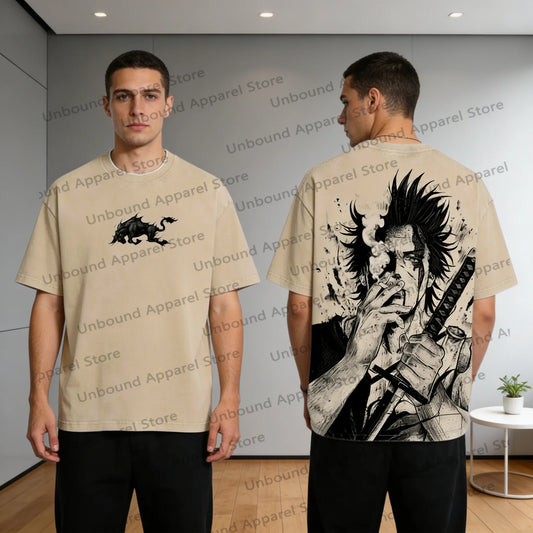 2026 Hot Yami Sukehiro Graphic Black Clover Manga T-shirt New Oversized Men and Women Casual Street Wear